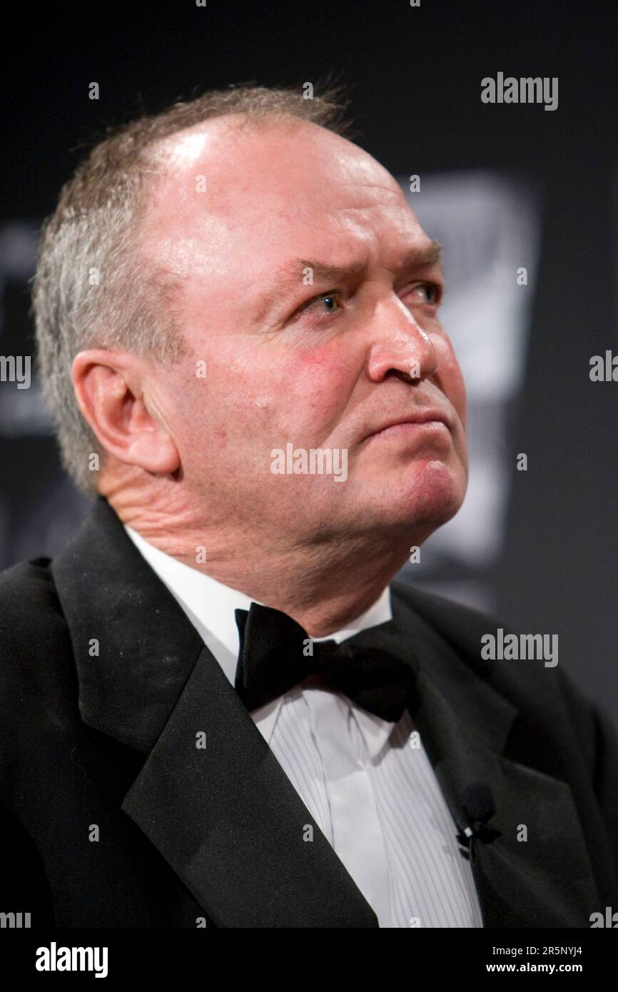 Graham Henry was the winner of the New Zealand Rugby Coach of the Year at the 2008 Steinlager Rugby Awards, Langham Hotel, Auckland, New Zealand, Stock Photo