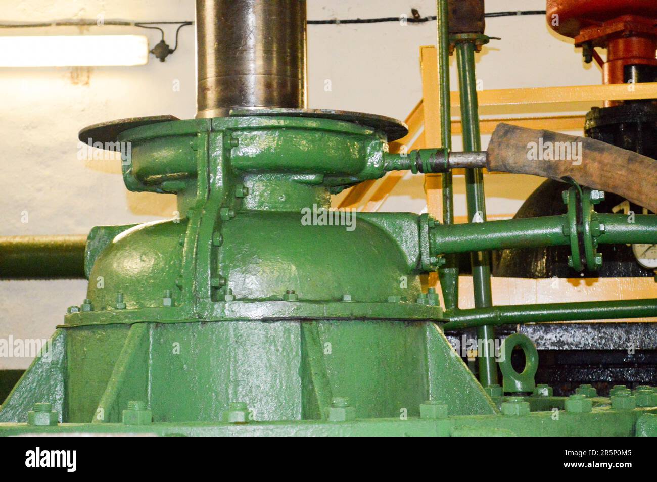 The shaft in a huge pump impeller at an oil refinery, petrochemical