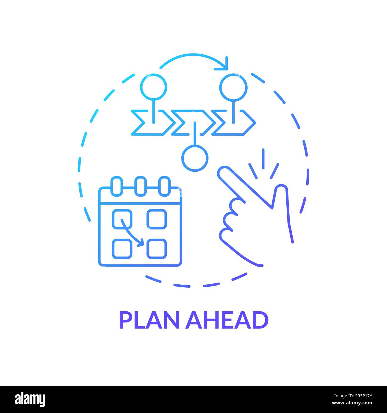 Plan ahead blue gradient concept icon Stock Vector Image & Art Alamy