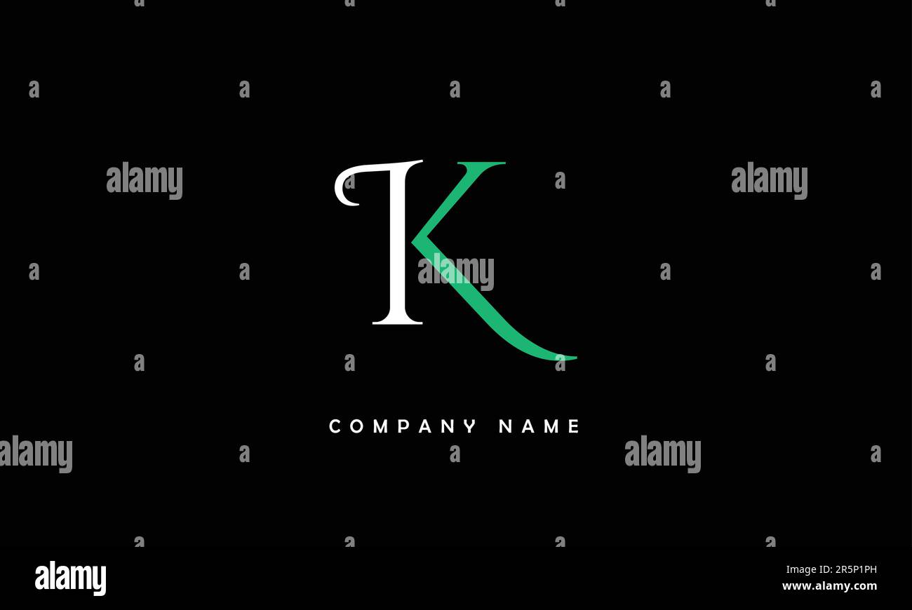 KI, IK Abstract Letters Logo Monogram Stock Vector