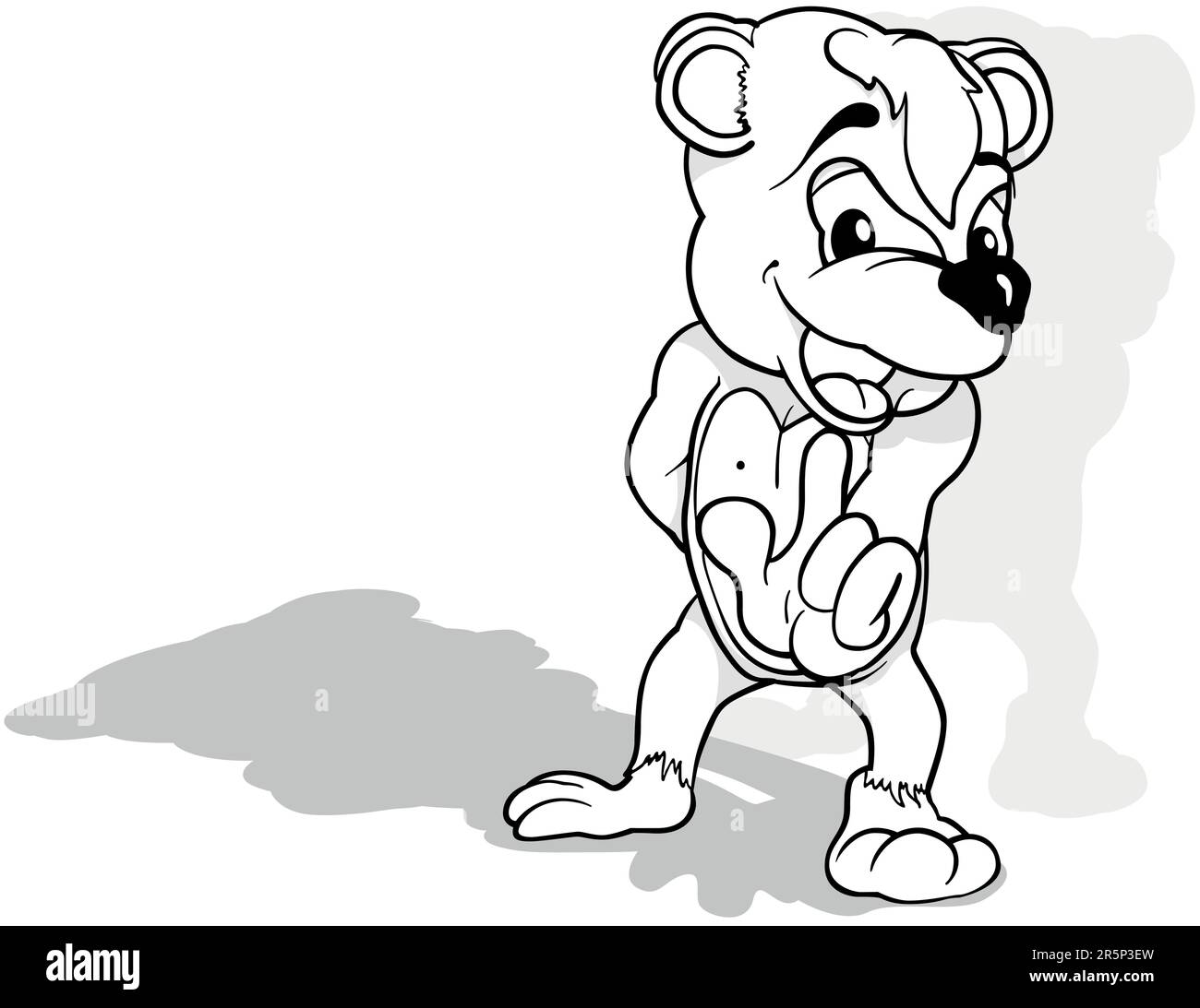Clipart brown bear Black and White Stock Photos & Images - Alamy