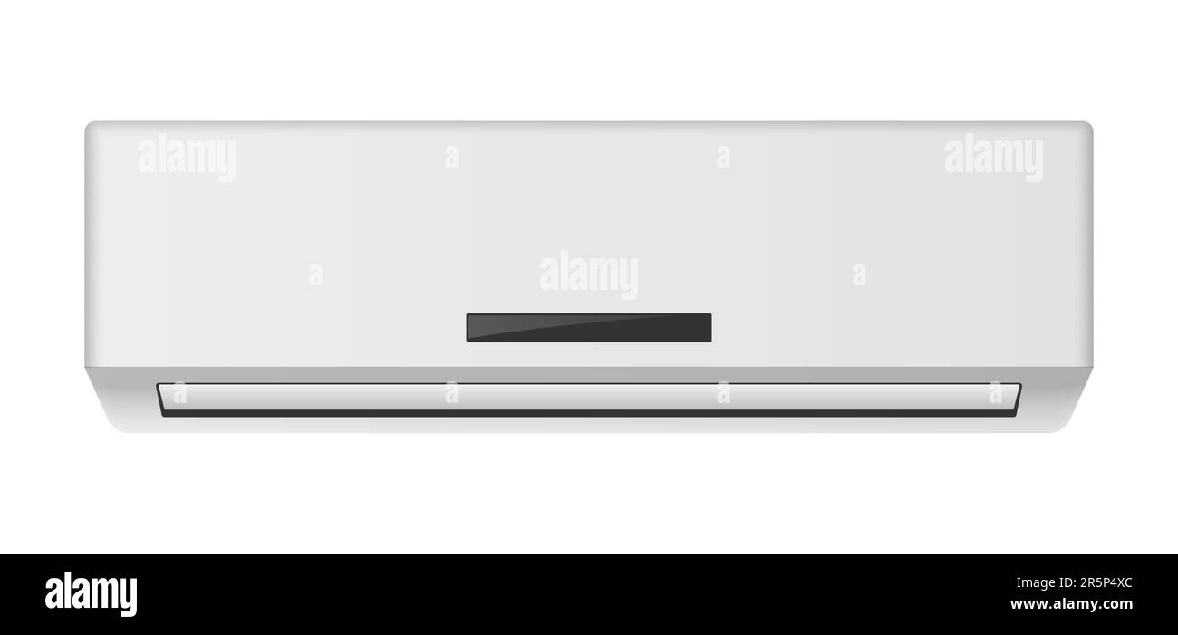 Split air conditioner isolated on Black and White Stock Photos & Images ...