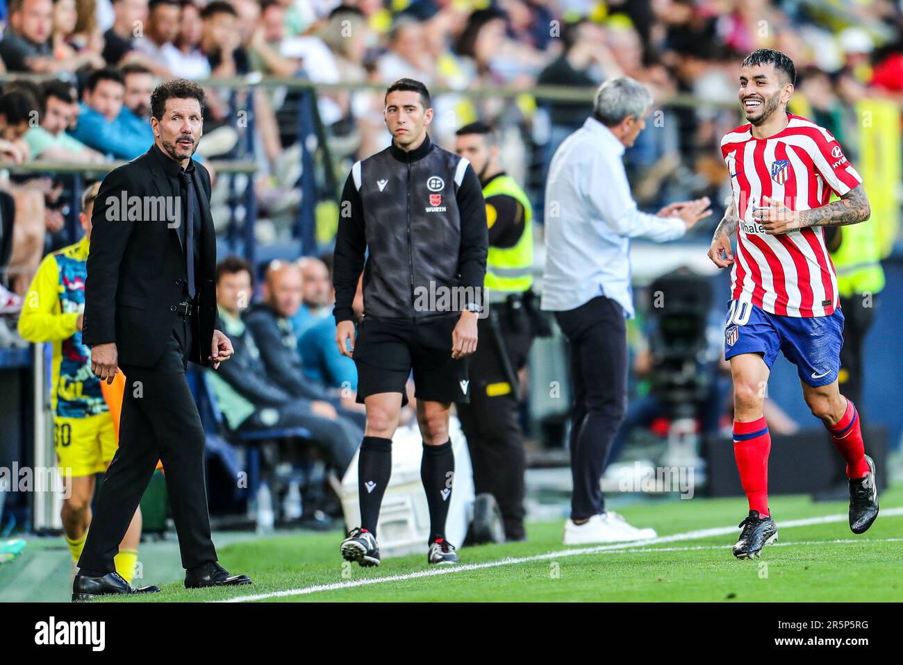 Quique Setien, head coach of Villarreal during the Spanish championship La  Liga football match between Villarreal CF and Atletico de Madrid on June 4,  2023 at La Ceramica Stadium in Castellon, Spain 