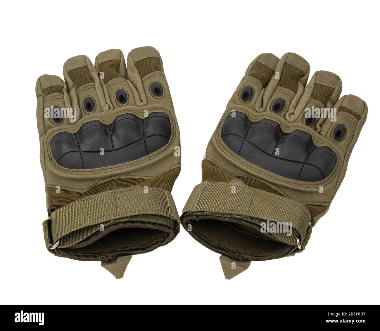 Military gloves, tactical gloves, protective gloves isolated white
