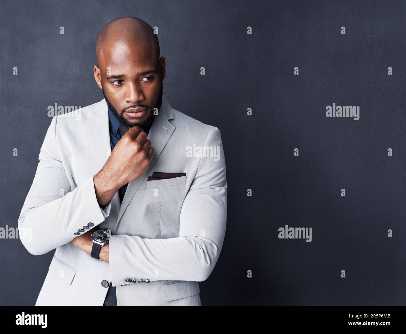 Serious looking bald man hi-res stock photography and images - Alamy