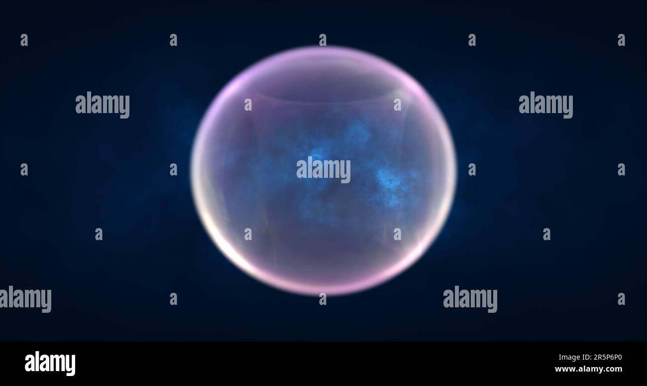 Abstract blue energy sphere round glowing magical digital futuristic ...