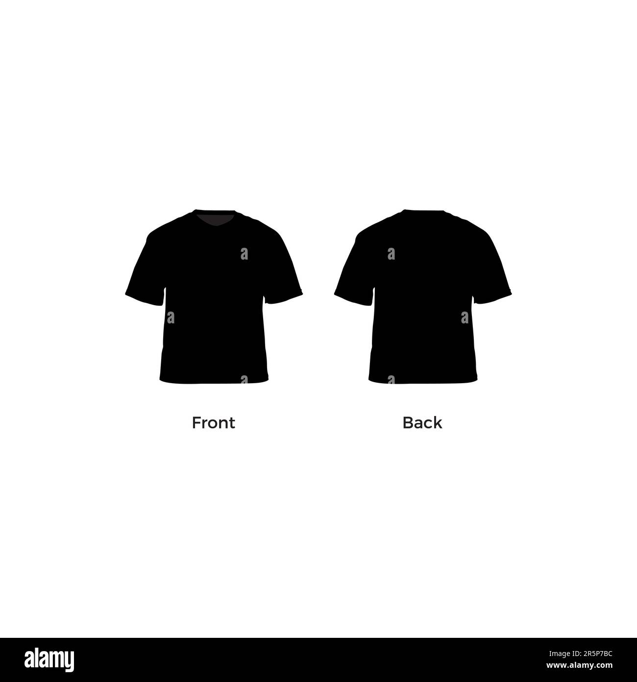 T Shirt Black Blank Vector. blank t shirt template. black t-shirt ...