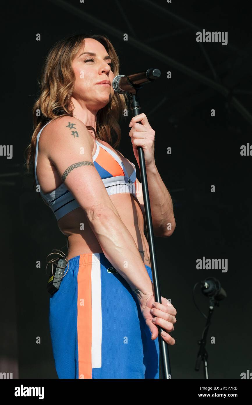 Melanie C, Mel C performing at Wychwood Festival, Cheltenham, UK