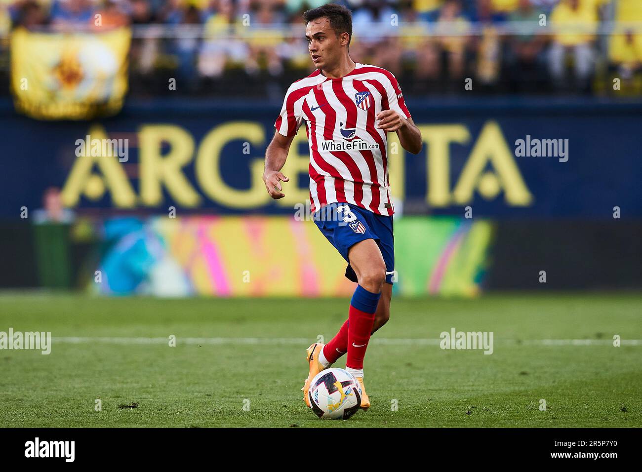 Sergio Reguilon (Atletico de Madrid, #3) in action during the LaLiga match  between Villarreal CF versus Atlético de Madrid at Ceramica Stadium on Jun  Stock Photo - Alamy