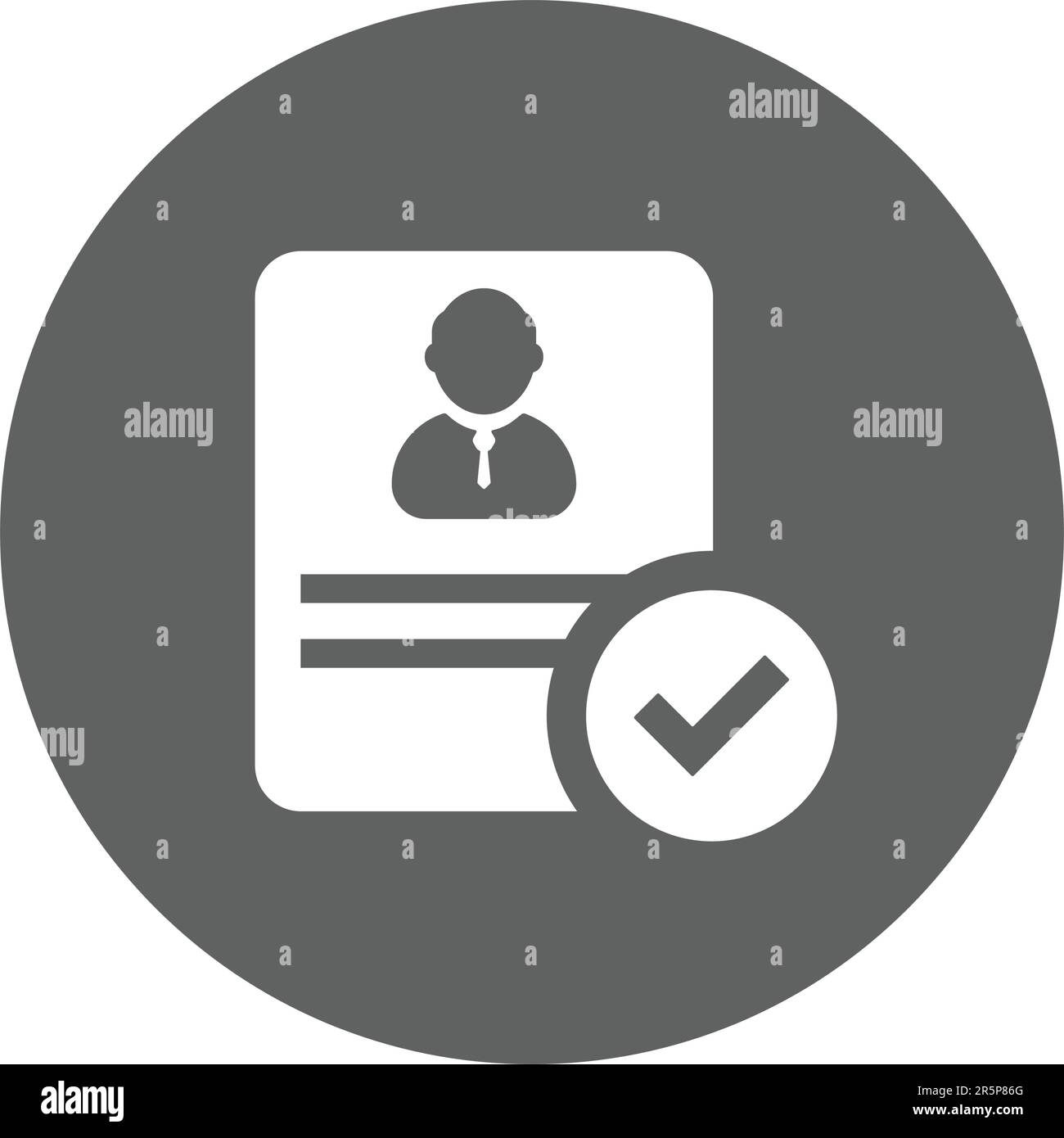 Verified Id Card Icon . Simple vector illustration for web, print files