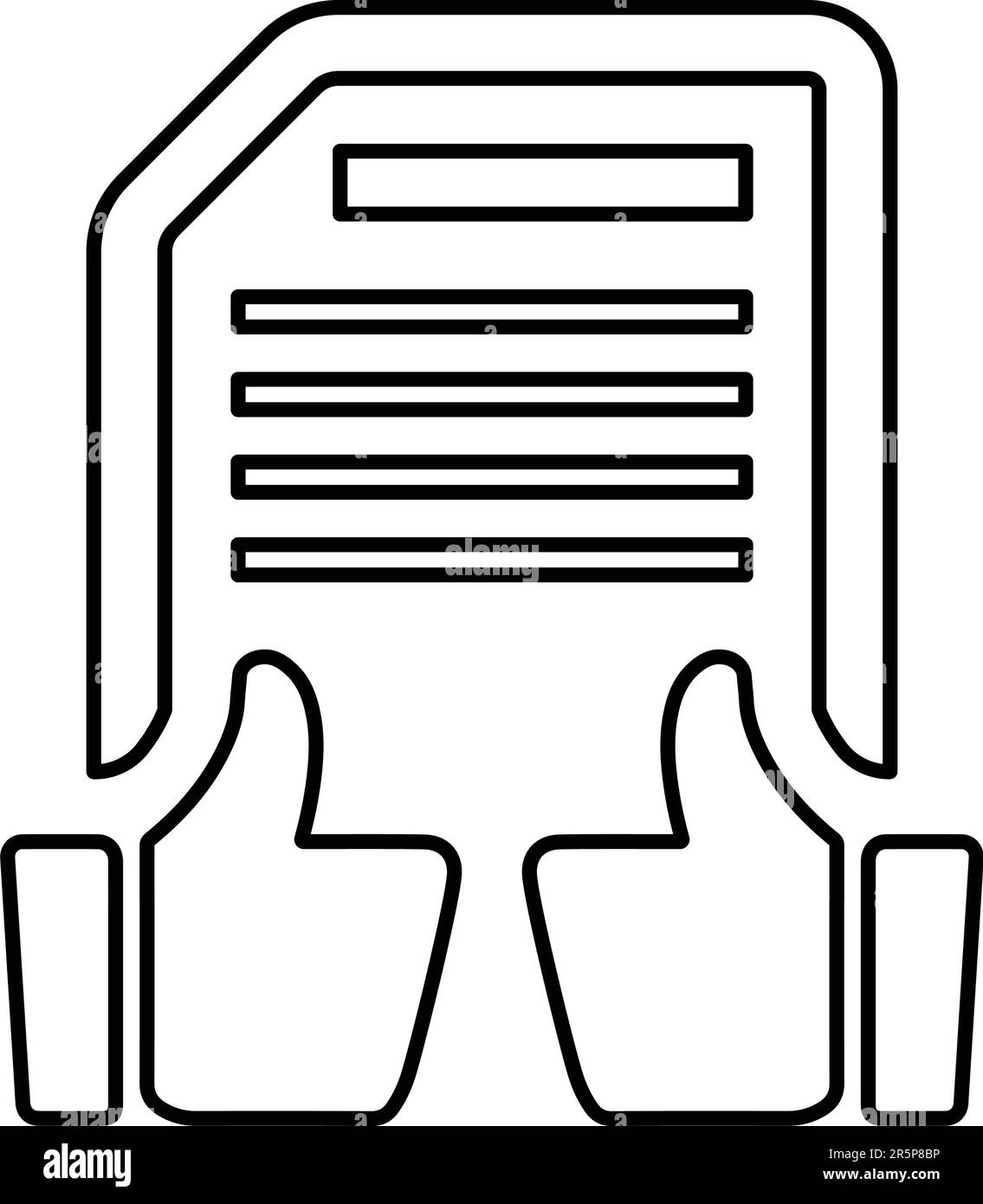 Document approval Icon. Simple vector illustration for web, print files