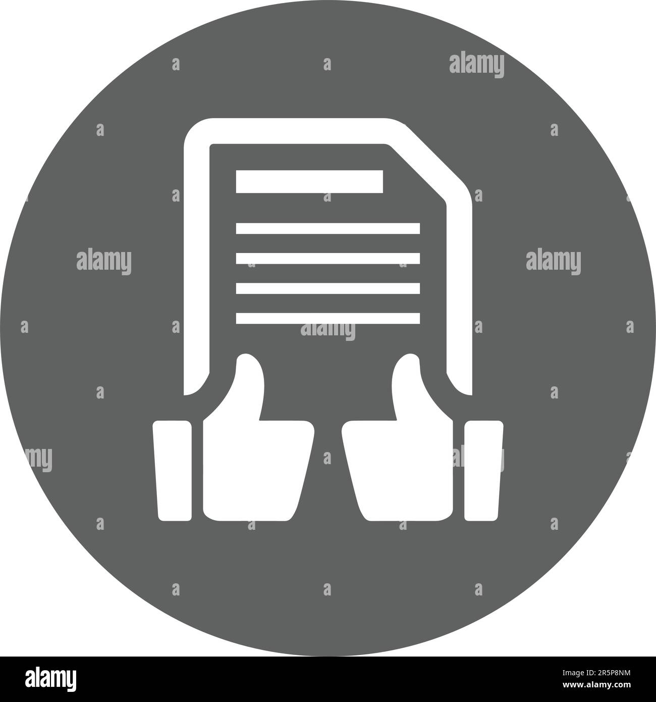 Document approval Icon. Simple vector illustration for web, print files