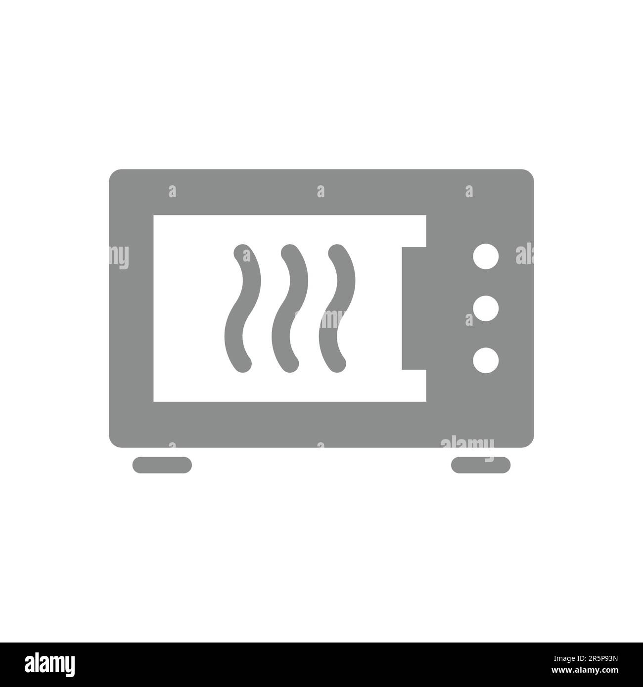 Microwave oven filled vector icon. Home, household appliance symbol. Stock Vector