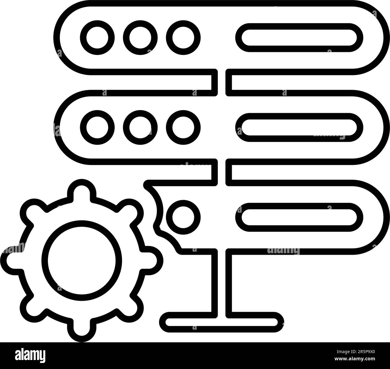 Data integrated, data management, data processing icon. Commercial use ...