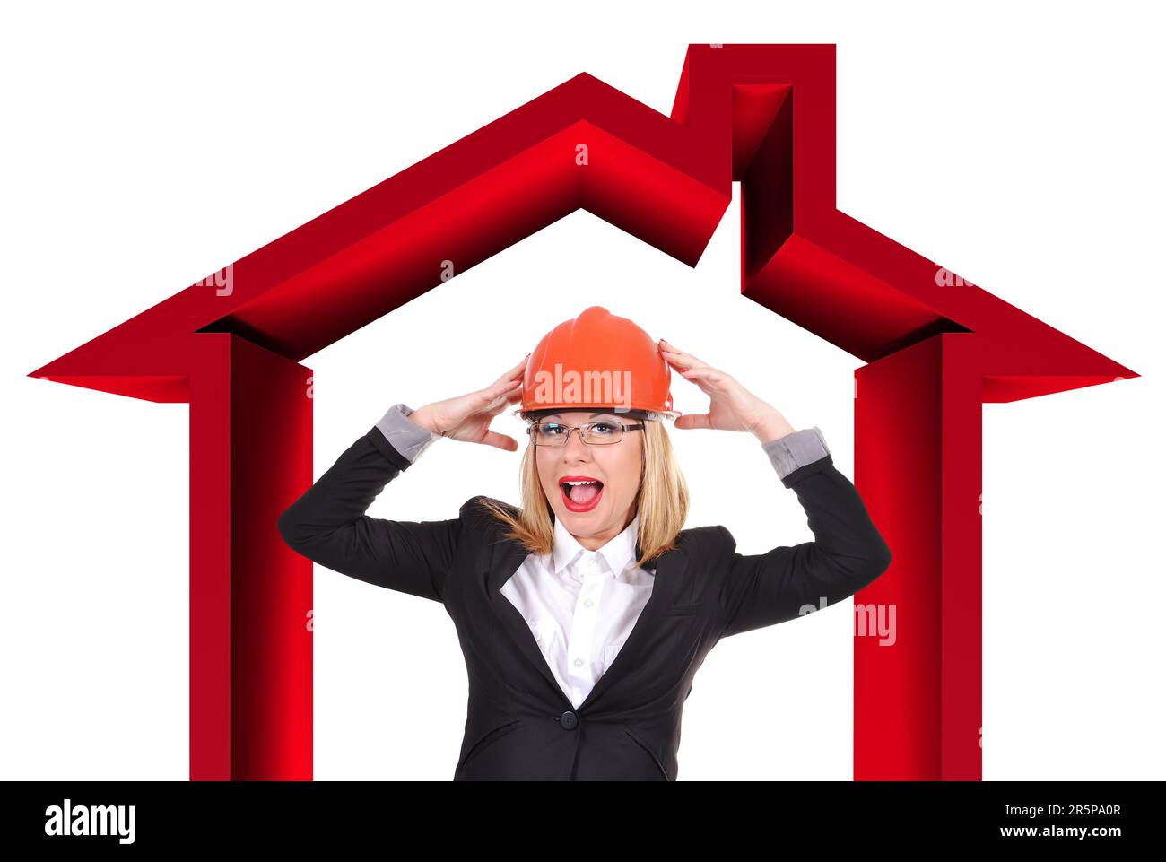 Woman worker industry helmet hi-res stock photography and images - Alamy