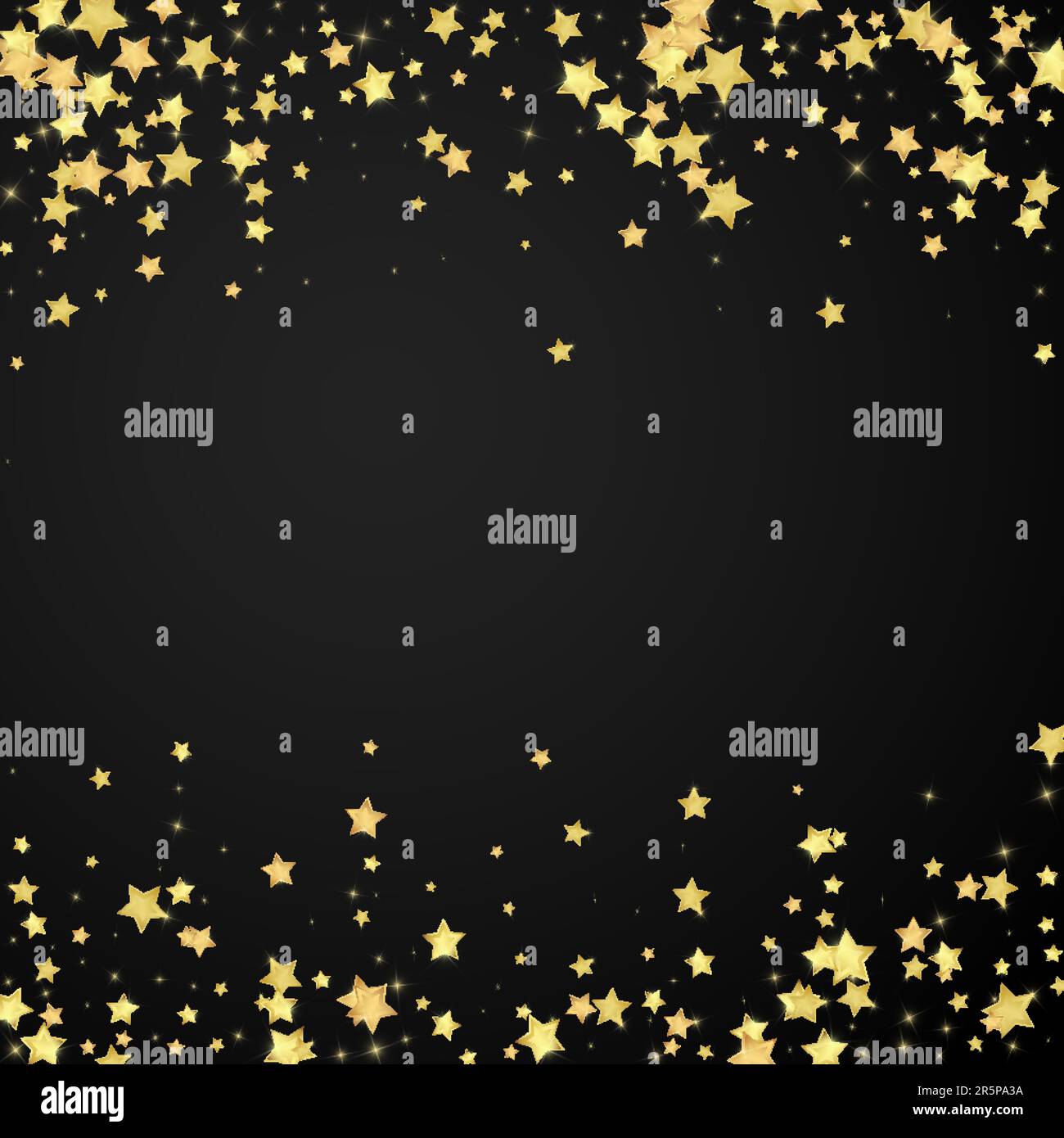 Magic stars vector overlay. Gold stars scattered around randomly ...