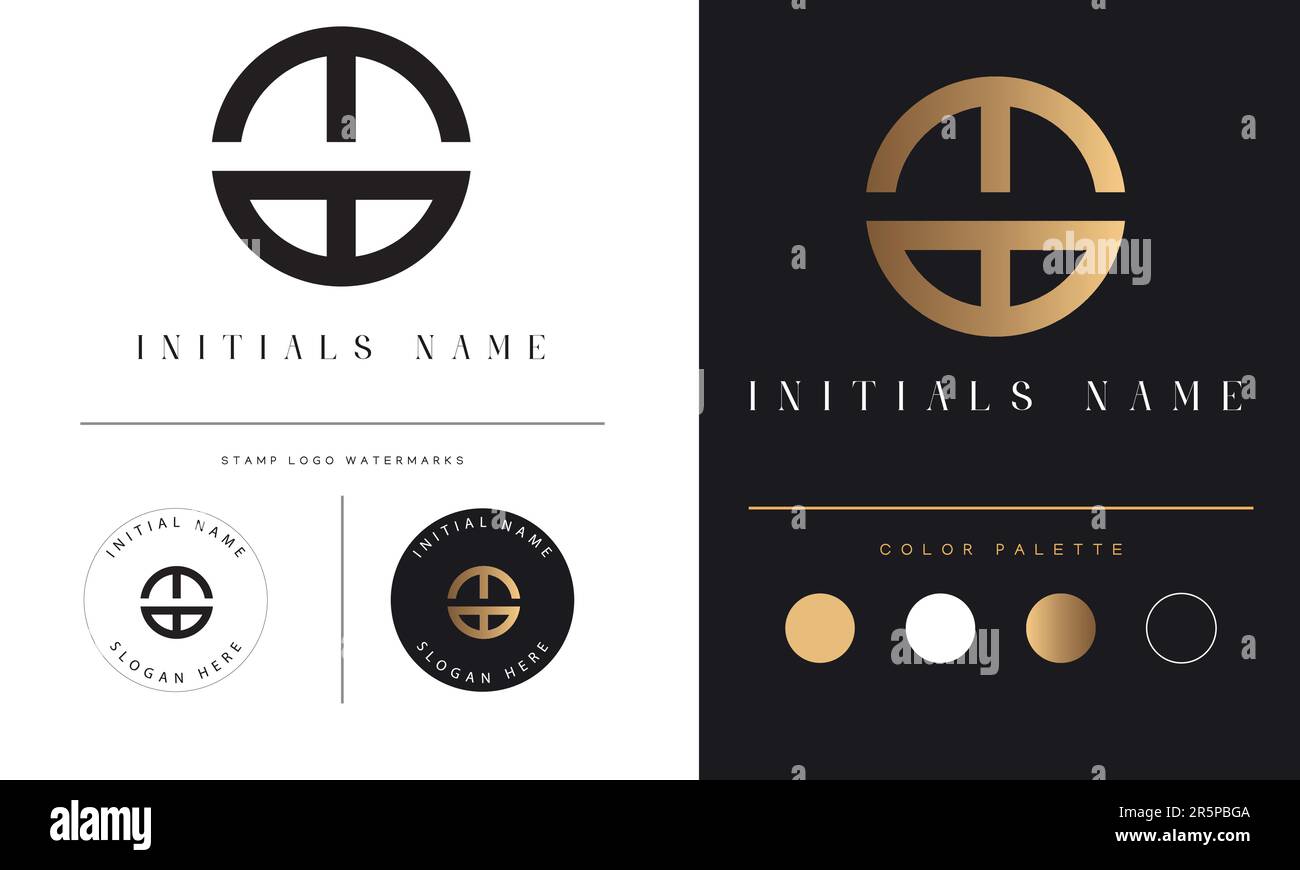 Luxury MB or BM Initial Monogram Text Letter Logo Design Stock Vector