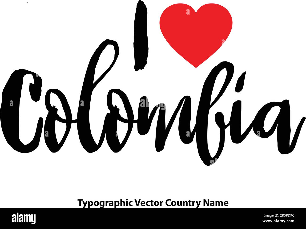 Country Name In Elegant Typography Text Lettering Vector Art Design ...