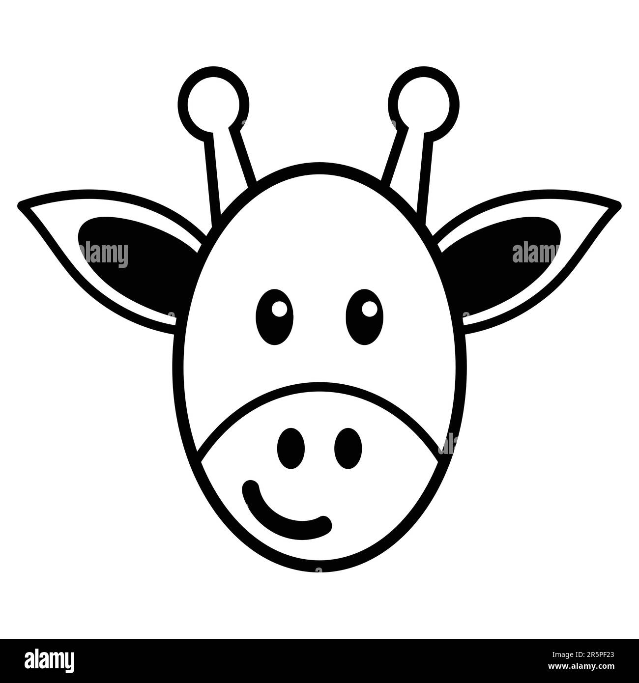 Simple cartoon of a cute giraffe Stock Vector Image & Art - Alamy