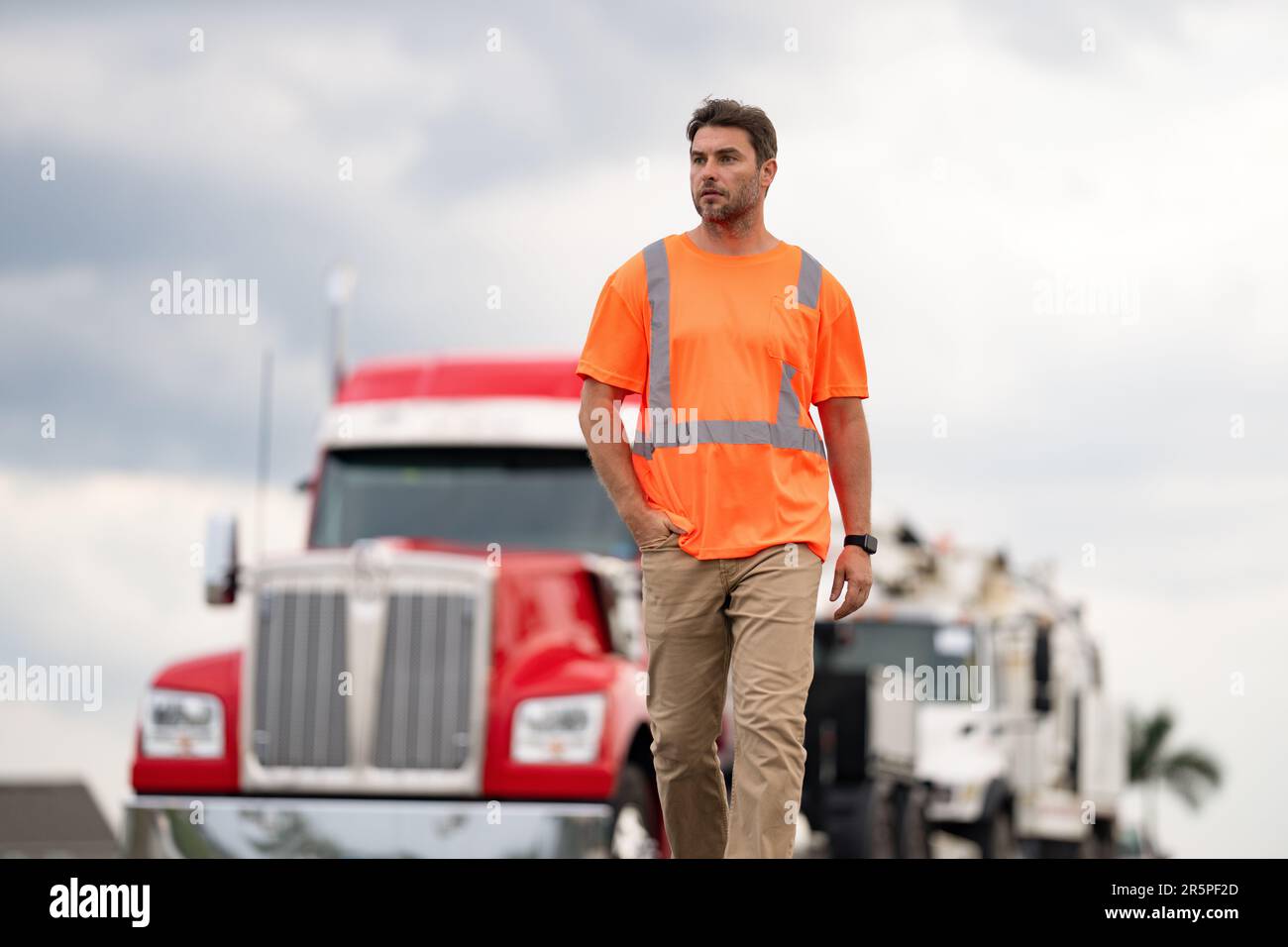 truck driver represents logistics. image of truck driver with logistics