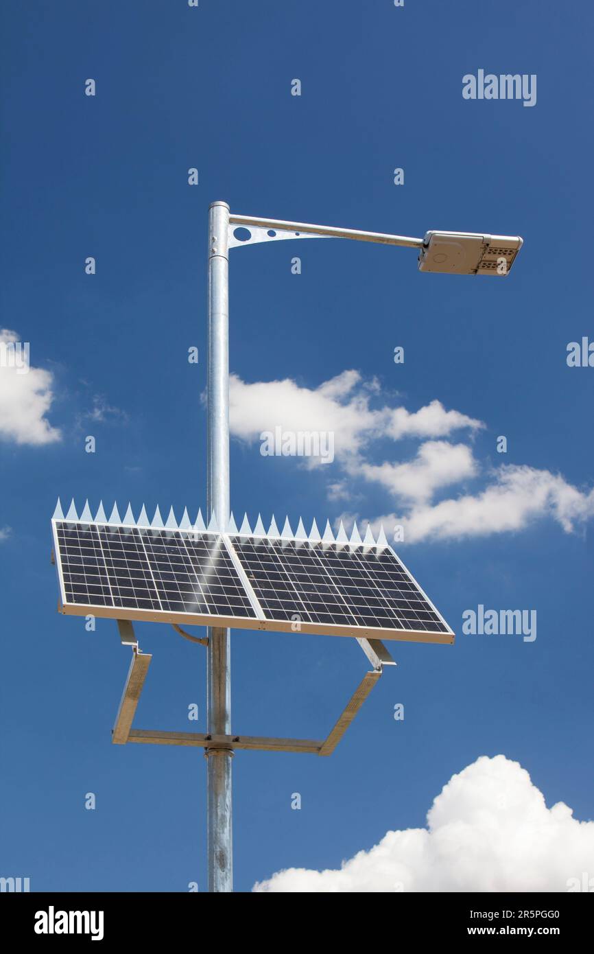 A solar powered street lamp in Victoria, Australia Stock Photo Alamy