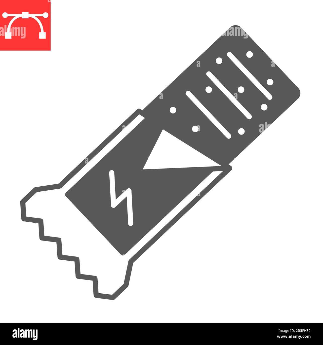 Nutritional bar glyph icon, supplements and vitamins, protein bar vector icon, vector graphics, editable stroke solid sign, eps 10. Stock Vector