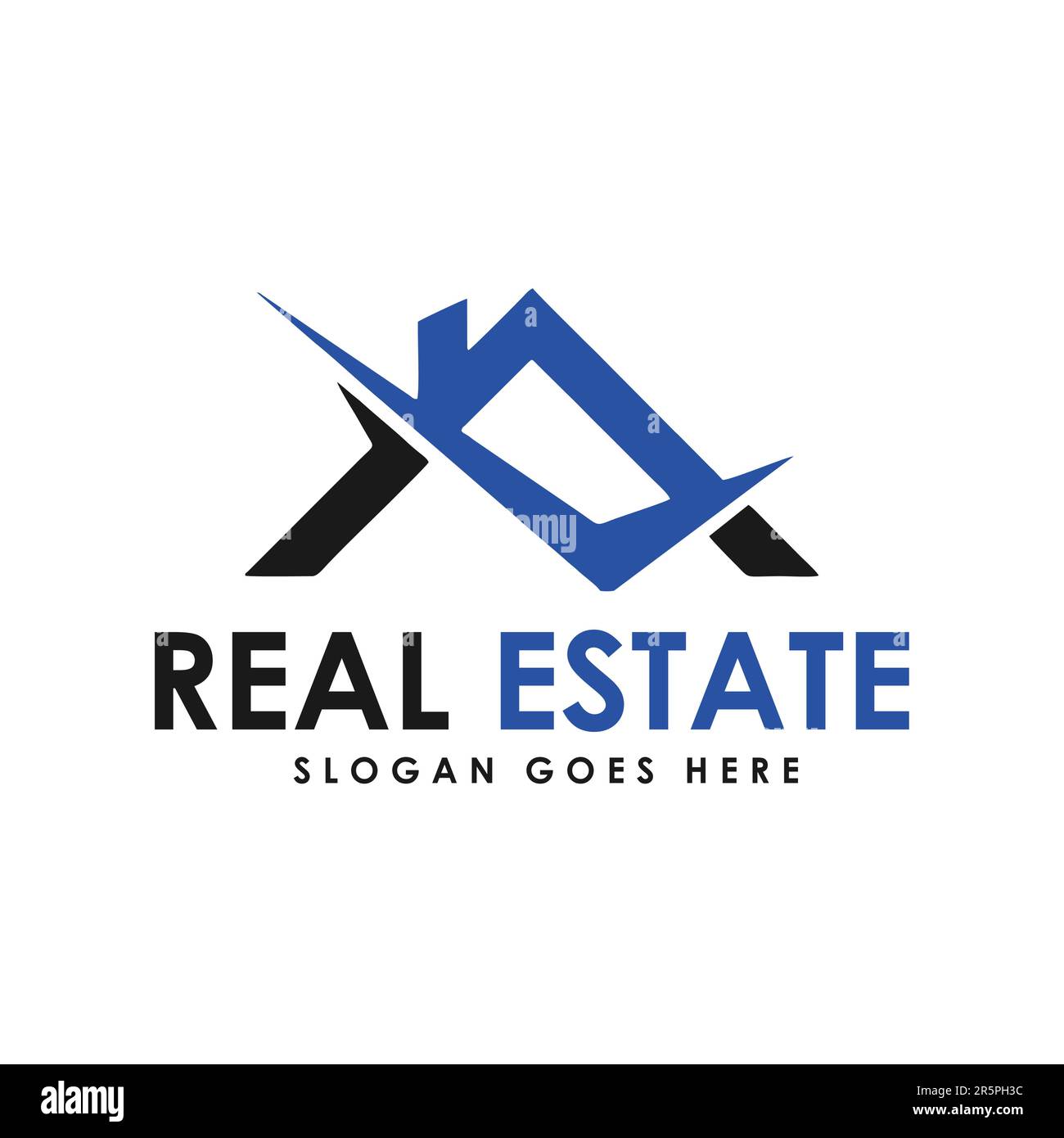 Initial Letter A real estate logo simple house Stock Vector