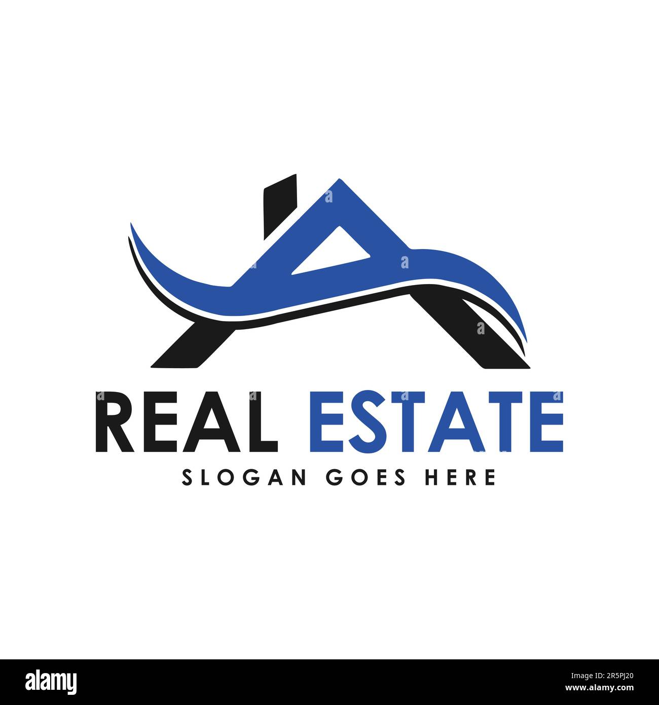 Initial Letter A real estate logo simple house Stock Vector