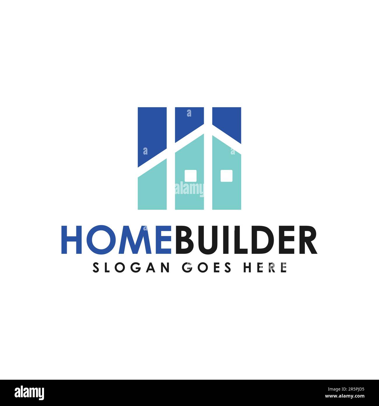 Creative Home Construction Concept Logo Design Template Stock Vector ...