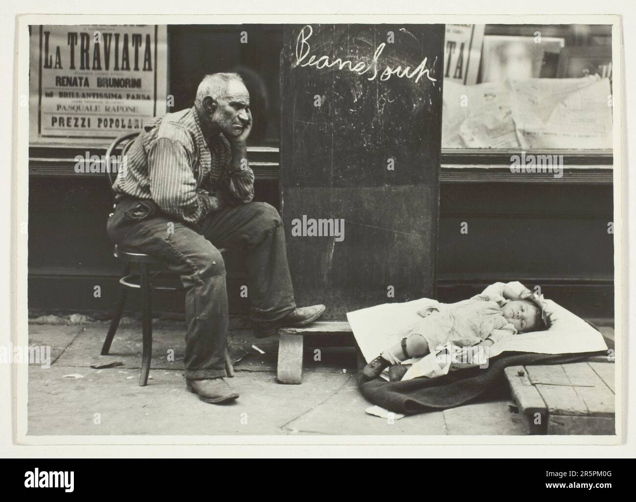 Fresh Air for the Baby, New York East Side Date: c. 1910 Artist: Lewis Wickes Hine American, 1874–1940 Stock Photo