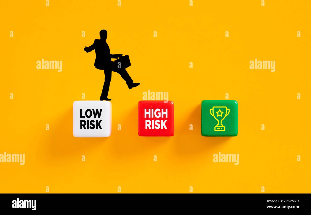 Business risk taking and entrepreneurship concept. Risk and reward. Stock Photo