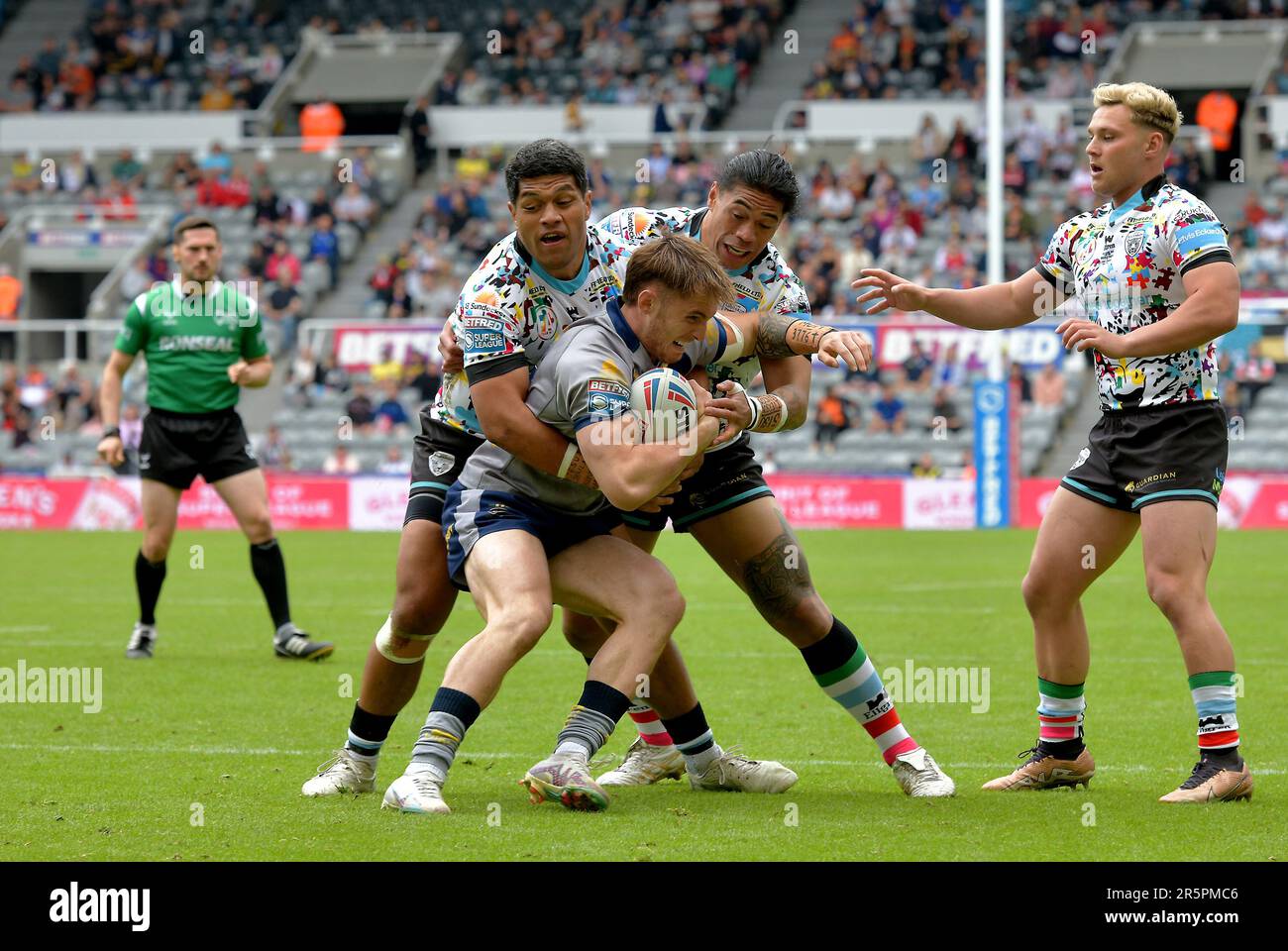 Betfred Super League Rugby, Magic Weekend, St James Park, Newcastle, Sunday 4th June 2023, Leigh Leopards 30 - 4 Wakefield Trinity, United Kingdom Stock Photo