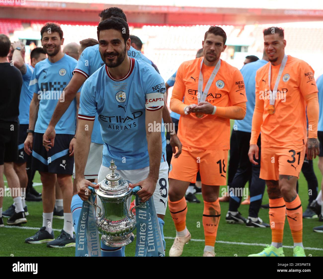 Manchester City's Likay Gundogan with FA Cup Trophy during The Emirates Manchester City's Likay Gundogan with FA Cup Trophy during The Emirates