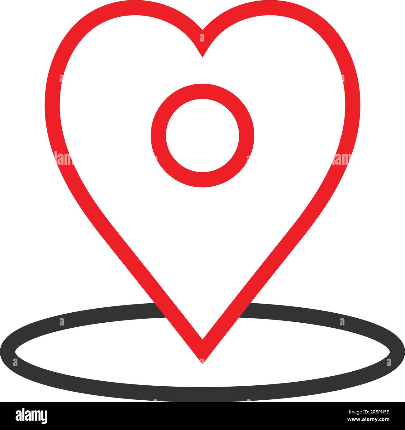 Love pin map icon design template isolated illustration Stock Vector