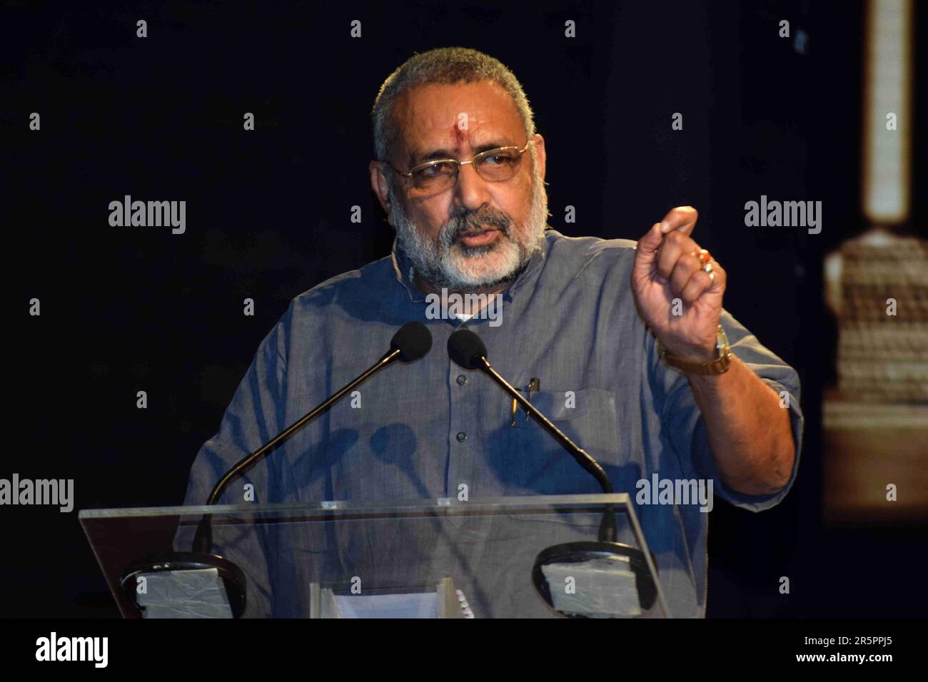 Giriraj Singh, Indian politician, BJP, Bharatiya Janata Party, Raymond Khadi show, Mumbai, India, 18 May 2017 Stock Photo