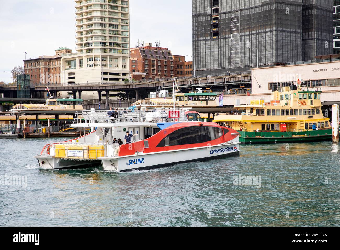 Circular Quay ferry terminal Sydney with Sydney ferries and captain ...