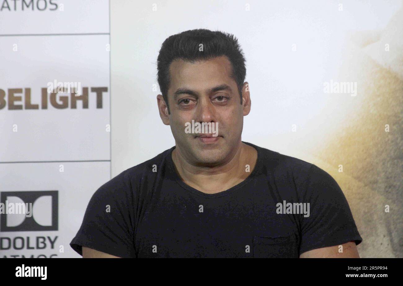 Salman Khan, Salman Salim Abdul Rashid Khan, Indian actor, film producer, television personality, trailer launch, film Tubelight, Mumbai, India, 25 May 2017 Stock Photo