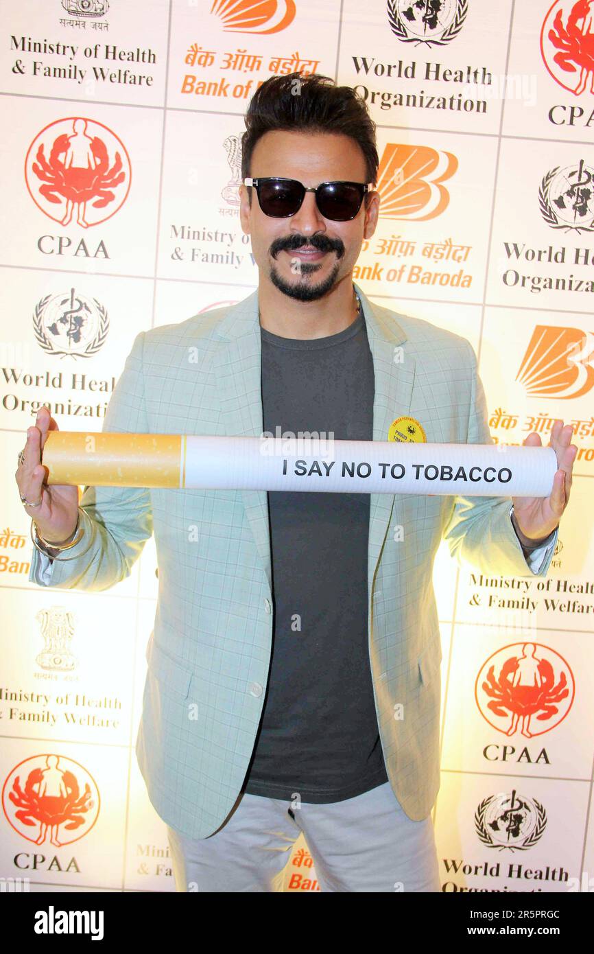 Vivek Oberoi, Vivek Anand Oberoi, Indian actor, No To Tobacco campaign,  Mumbai, India, 30 May 2017 Stock Photo
