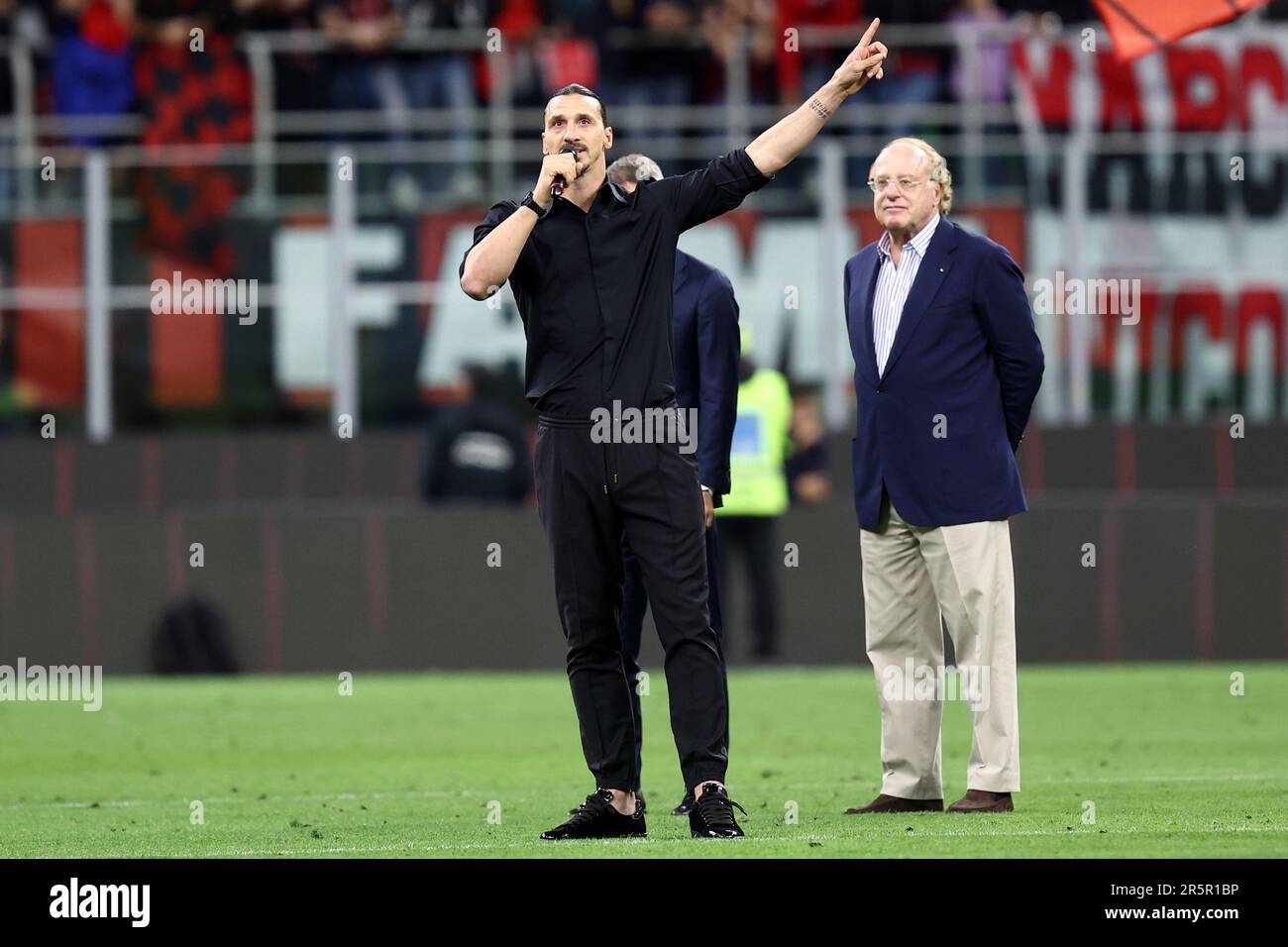 Milano, Italy. 04th June, 2023. Zlatan Ibrahimovic Of Ac Milan Greets ...