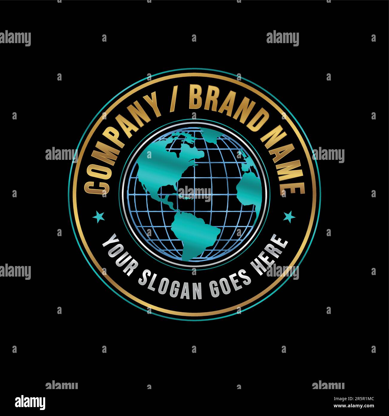 Creative modern globe world logo template vector illustration Stock ...