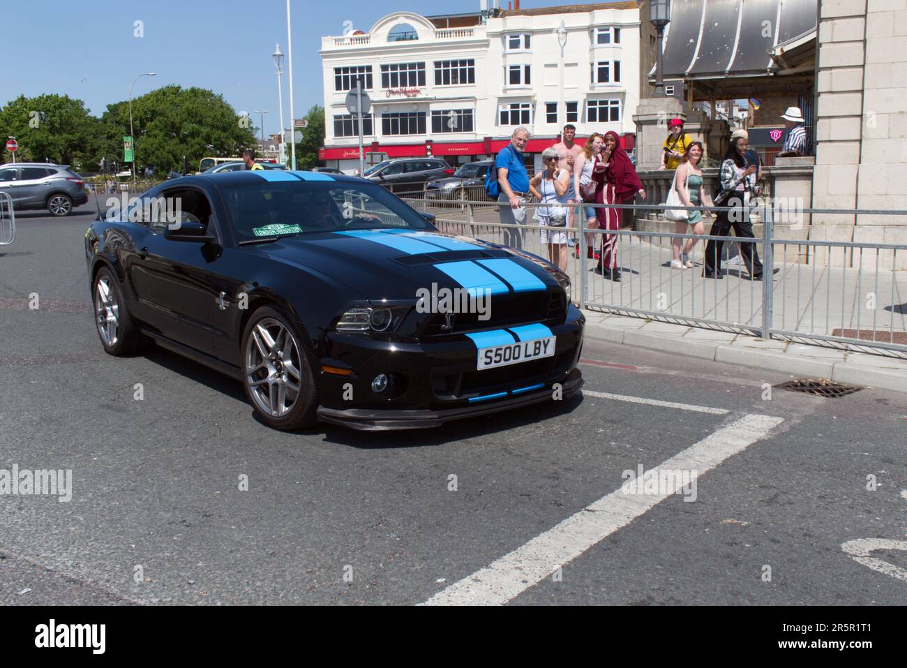 A Ford Mustang GT500 at the Brighton Modern Classic Car Run which set