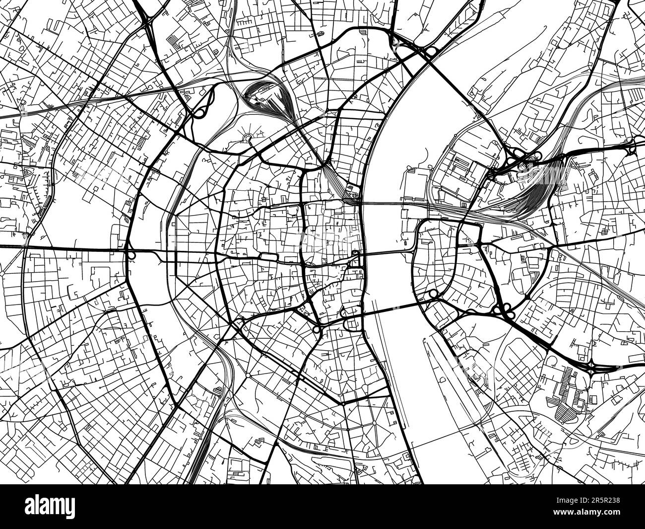 Vector road map of the city of Koln in Germany on a white background Stock Photo Alamy