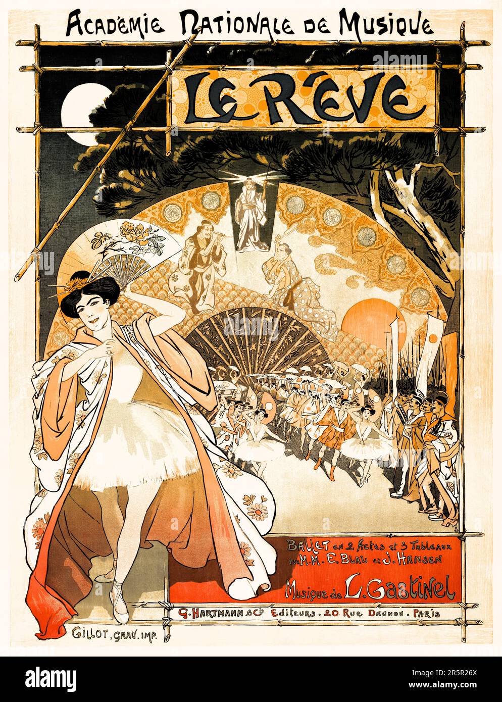 'Le Reve' The Dream by Théophile Alexandre Steinlen Vintage French Magazine Cover Stock Photo