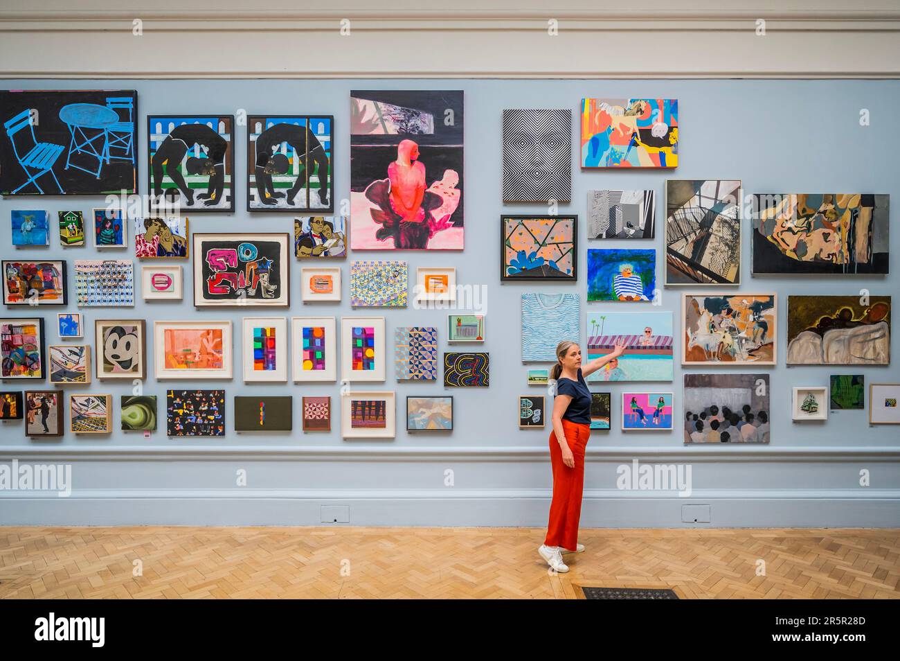 London, UK. 5th June, 2023. Joe Lycett, I DRINK A CRISP, COLD BEER IN A POOL IN LOS ANGELES WHILE GARY LINEKER LOOKS ON IN DISGUST, £1,354,999, and other works, £1,354,999 - The Royal Academy's (RA) 255th Summer Exhibition 2023 co-ordinated by British artist David Remfry RA and explores the theme of Only Connect, inspired by a quote from the novel Howards End by E. M. Forster. It includes around 1600 works by emerging and established artists. Credit: Guy Bell/Alamy Live News Stock Photo
