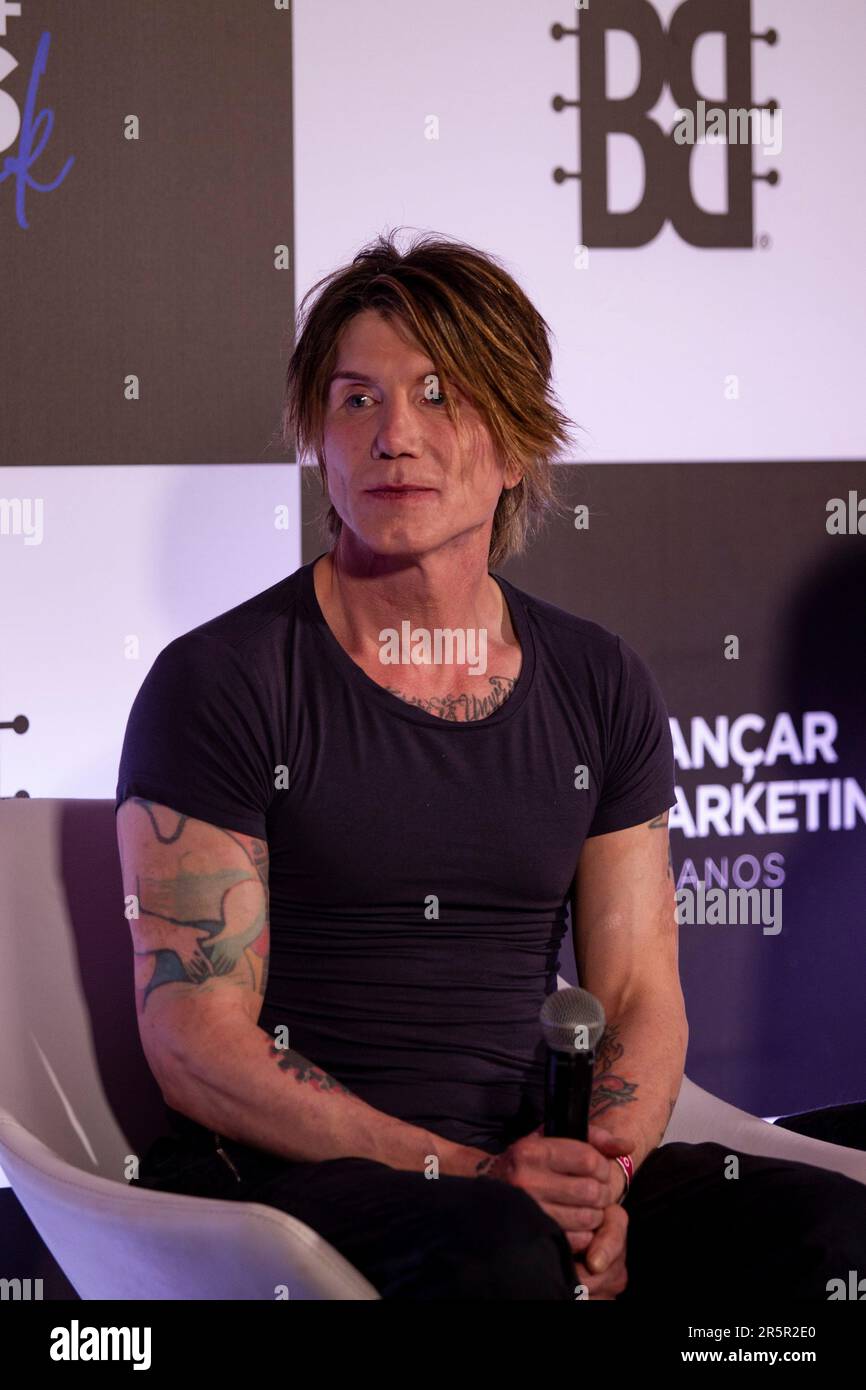 SÃO PAULO, SP - 04.06.2023: FESTIVAL BEST OF BLUES AND ROCK - Press  Conference of the American band Goo Goo Dolls held this Sunday (04) during  the third and last day of