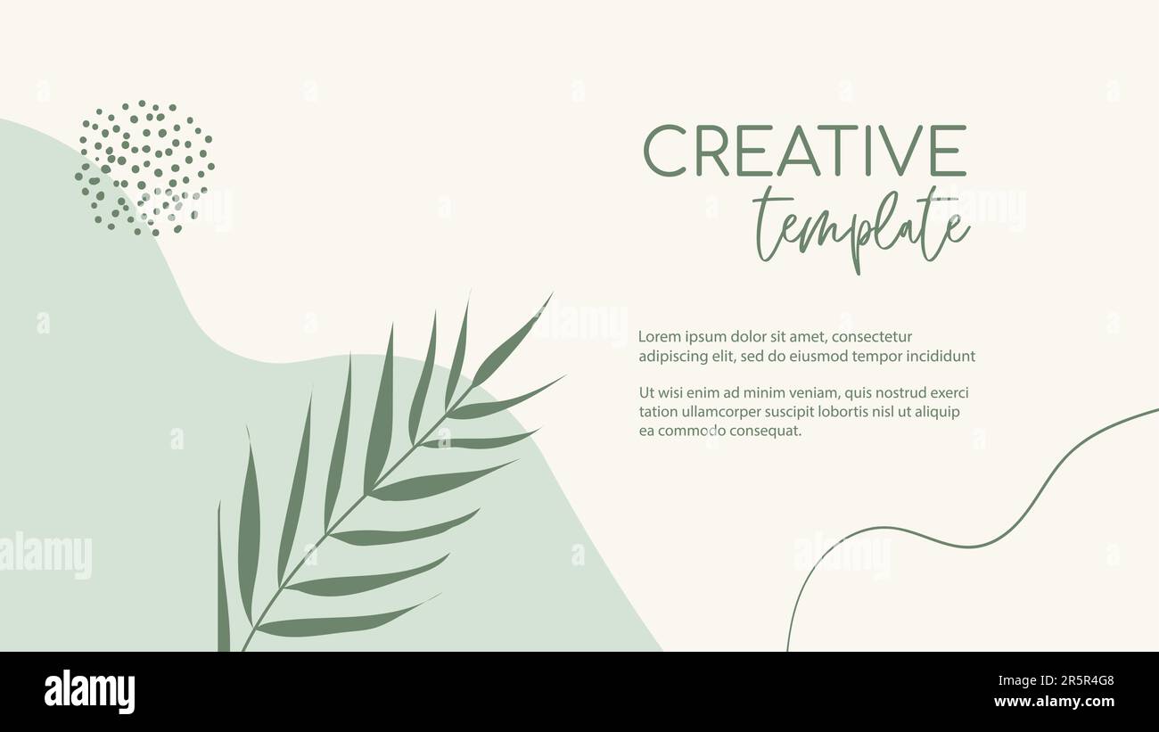 Presentation organic creative template. Natural floral green minimal ...