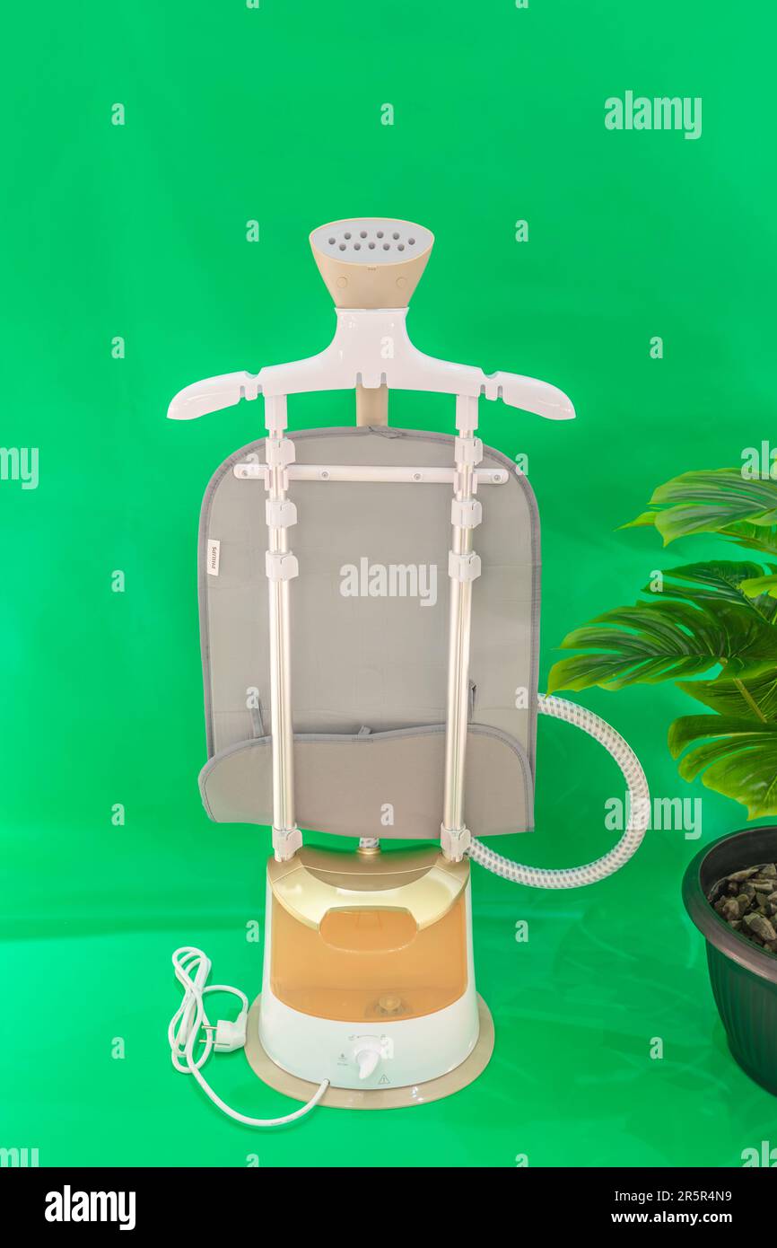 The White and Gold Steam Iron Set offers an elegant and efficient