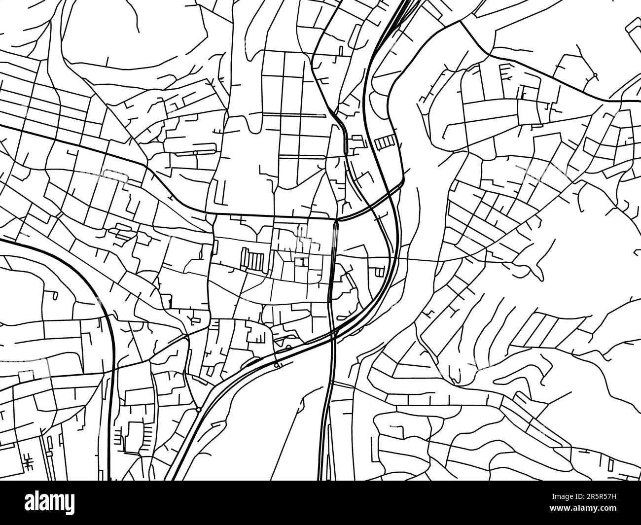 Vector road map of the city of Jena Zentrum in Germany on a white background Stock Photo Alamy