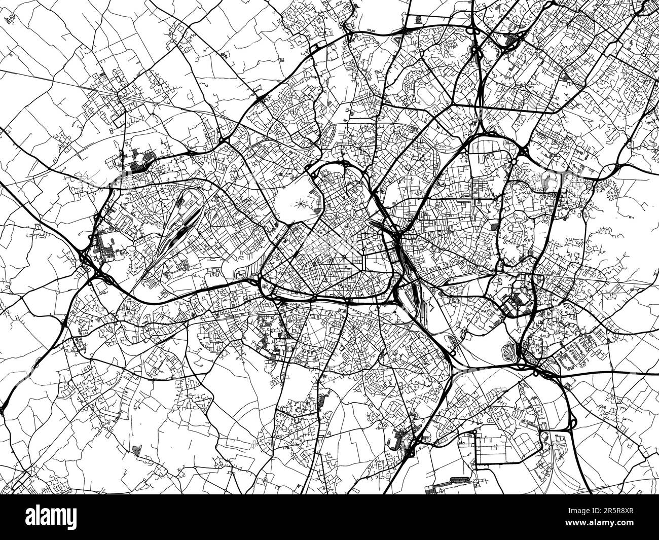 Road map of the city of Lille in France on a white background Stock Photo Alamy