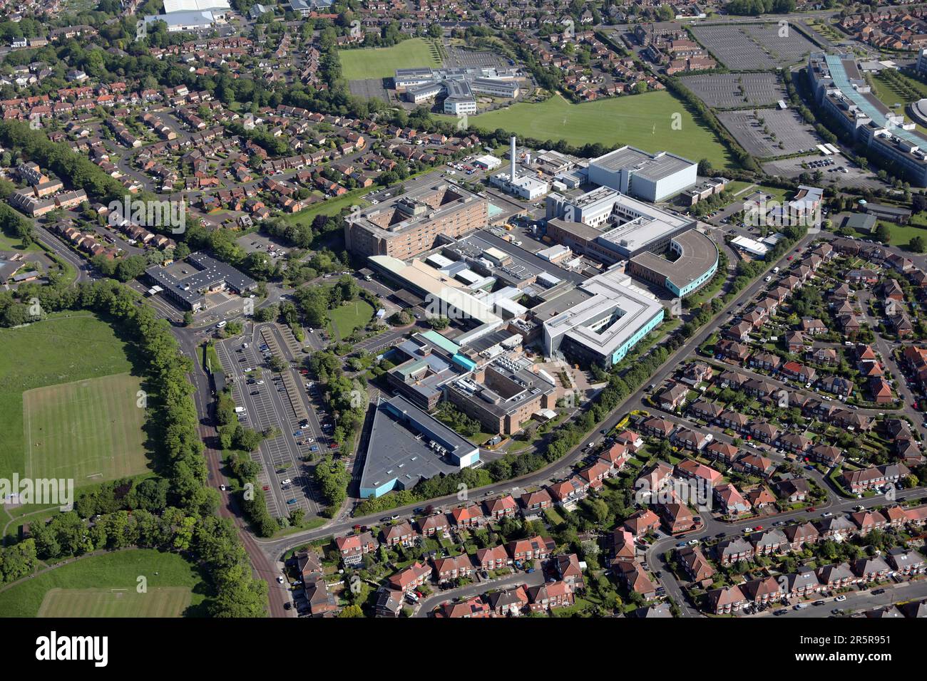 aerial view of the Newcastle Freeman Hospital, Newcastle-upon-Tyne ...